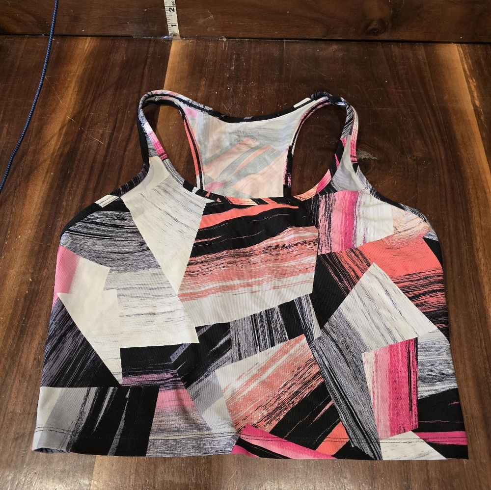 Calvin Klein Performance Wick XL Crop Top, Workout, Pink Black